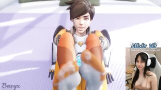 Tracer knows your secret footjob