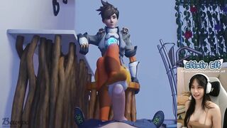 Tracer knows your secret footjob