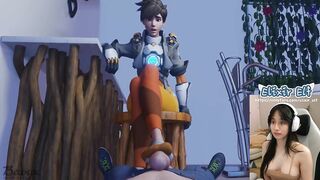 Tracer knows your secret footjob