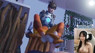 Tracer knows your secret footjob