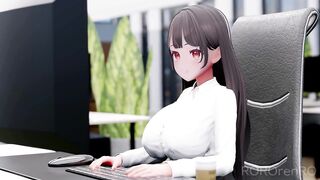 Office Lady Breast Expanding in The Office | ROROrenRO