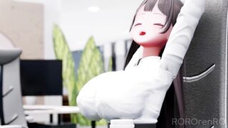 Office Lady Breast Expanding in The Office | ROROrenRO