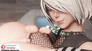 Futanari B2 Hard Anal Fucking And Creampie | Hottest Nier Automata Hentai 4k 60fps