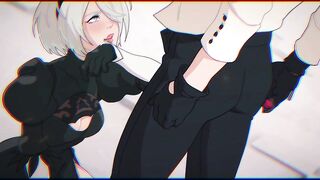 Nier Automata 2B In Super Romantic Sex Hentai!