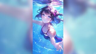 ASMR Sloppy Blobjob and Manga Girls in Bikinis