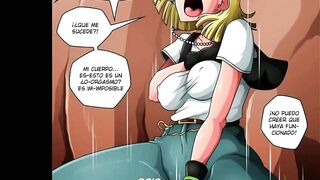 Android 18 Masturbates Her Wet Pussy To Tease Krillin - Dragon Ball Hentai