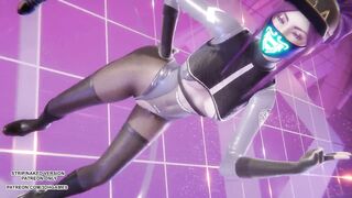 [MMD] (G)I-DLE - Queencard Ahri Akali Seraphine Sexy Kpop Dance League of Legends Uncensored Hentai