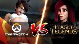 [HMV] OVERWATCH VS LEAGUE OF LEGENDS - FUCK BATTLE - Rondoudou Media