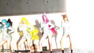 [MMD]aespa - Drama (Gwen/Soraka/Xayah/Ahri) [Strip ver.] League of Legends