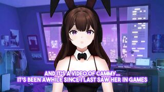 Bunny Vtuber watches CAMMY THROAT TRAINING [HENTAI]