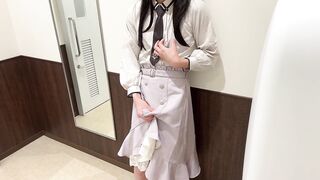 [Crossdressing] Japanese masturbation with a lot of ejaculation in a cute uniform ????