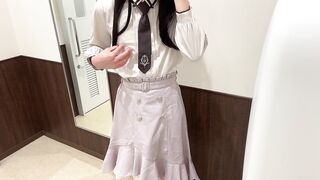 [Crossdressing] Japanese masturbation with a lot of ejaculation in a cute uniform ????