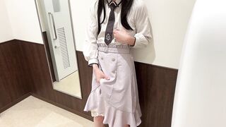 [Crossdressing] Japanese masturbation with a lot of ejaculation in a cute uniform ????