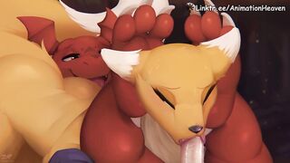 Renamon's Blowjob || 4K60