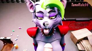 FNAF Porn Roxanne Wolf Fucked Against Wall