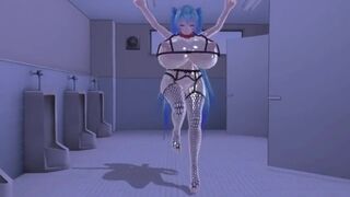 MMD R-18 Miku With Huge Breasts GENTLEMAN