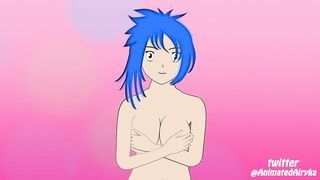 Animated Airyka Dances And Shakes Her Boobs For You