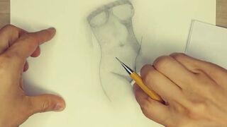 Stepsister's Nude Body Drawing x16