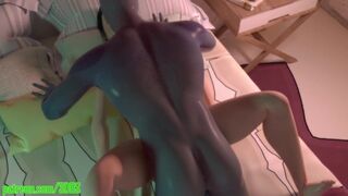 3D Hentai Cute girl Fucked by an Alien