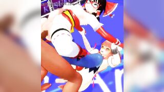 Touhou MMD Futanari Reimu & Kasen