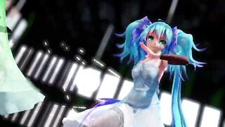 MMD vocaloids in transparent dresses