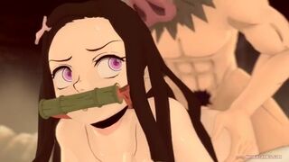 Nezuko Kamado anal creampied by Inosuke. (Greatm8) [Demon Slayer: Kimetsu No Yaiba]