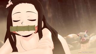 Nezuko Kamado anal creampied by Inosuke. (Greatm8) [Demon Slayer: Kimetsu No Yaiba]