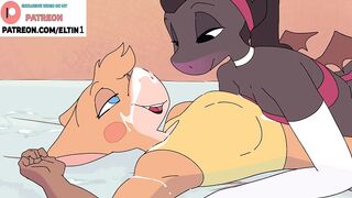 Futa Furry Girl Hot Fucking With Girlfriend In House And Creampie | Cartoon Futa Furry Hentai 60fps