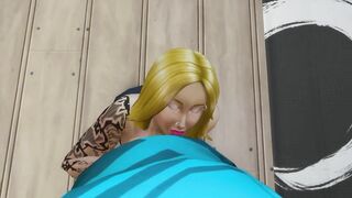 Maya Akemi Making a Wonderful blowjob and receives all the cum in her mouth - Sims 4