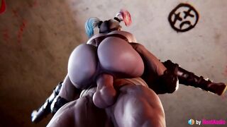 Harley Quinn being Stuffed in Midair (with sound) 3d animation hentai anime game ASMR Injusctice