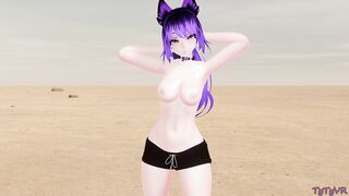 Big Dick Futa Let's You Drink Her Cum in the Hot Desert