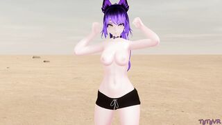 Big Dick Futa Let's You Drink Her Cum in the Hot Desert