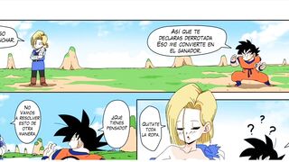 Goku entrena con Android numero 18 y es follada -Dragon Ball hentai