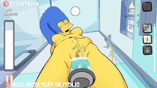 Marge Simpson Clit Rubbing In The Shower - Hole House Game