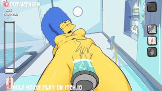 Marge Simpson Clit Rubbing In The Shower - Hole House Game