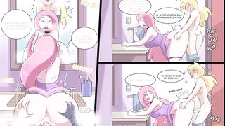 Finn le da los buenos días a dulce princesa comic hot