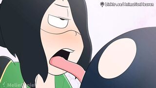 Froppy Tongue Fucks in Uraraka