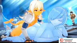 SLIME GIRL HARD ANAL FUCKED BY FUTRANARI AND GETTING CREAMPIE | HOTTEST FUTA HENTAI ANIMATION 4K