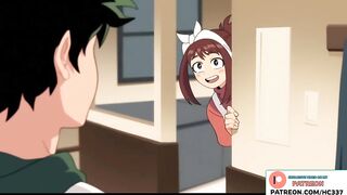 DEKU X URARAKA BLOWJOB AND CREAMPIE | MY HERO ACADEMIA HENTAI STORY ANIMATION 4K 60FPS