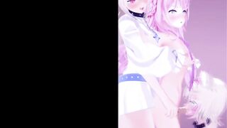 Futa Hentai Minato Aqua and Suisei Hoshimachi - Futanari Vtubers Compilation