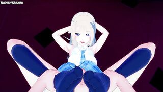 Namine from Kingdom Hearts Gives You A Footjob Hentai POV