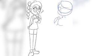 Girl nerd not at all shy ????????| SPEEDDRAWING