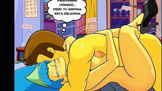 Marge Engaña a Su Esposo Con El Vecino Cuando No Está - Esposa Infiel - Los Simpsons