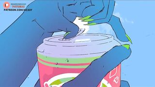 FUTANARI FURRY TRUING A SPECIAL DRINK ON THE BEACH | FUTA FURRY HENTAI ANIMATION