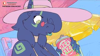 FUTANARI FURRY TRUING A SPECIAL DRINK ON THE BEACH | FUTA FURRY HENTAI ANIMATION