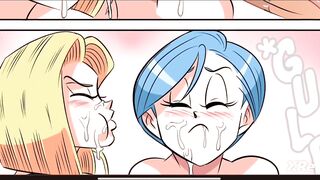 Dragon ball z-Bulma le da regalo sorpresa a Vegueta y se come enorme culo de número 18 porn comic