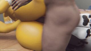 Hot furry Renamon fucked HARD