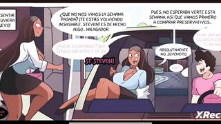 Adulto Steven tiene romance con su profesora y la folla con su enorme verga comic para adultos