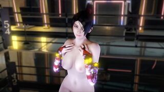 3D sexy Japanese stripper naked her boobs