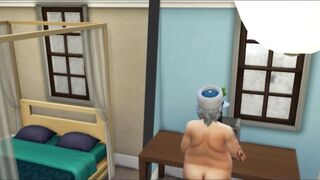 Sex with Santa after the disco. fucks a student | whims sims 4